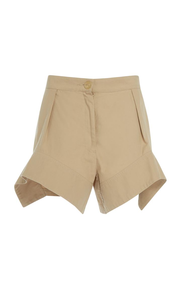 Jw Anderson Flared Hem Twill Shorts