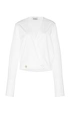 Monographie Minimal Wrap Front Jacket Top