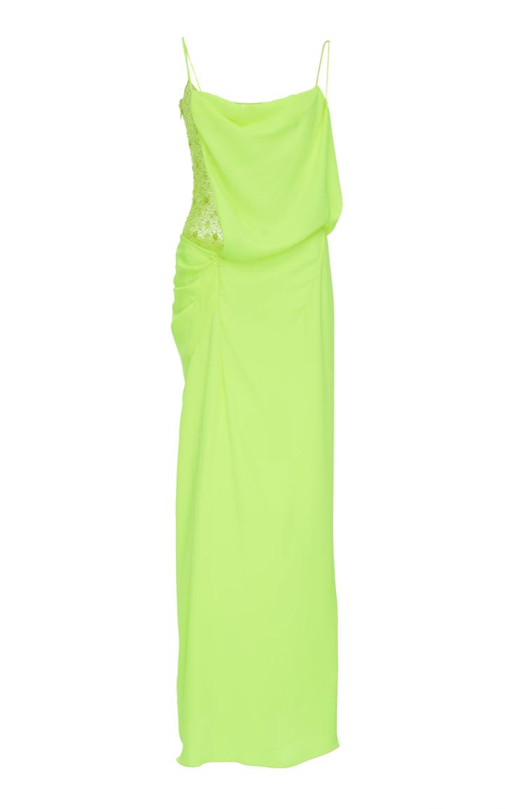 Versace Draped Satin Gown