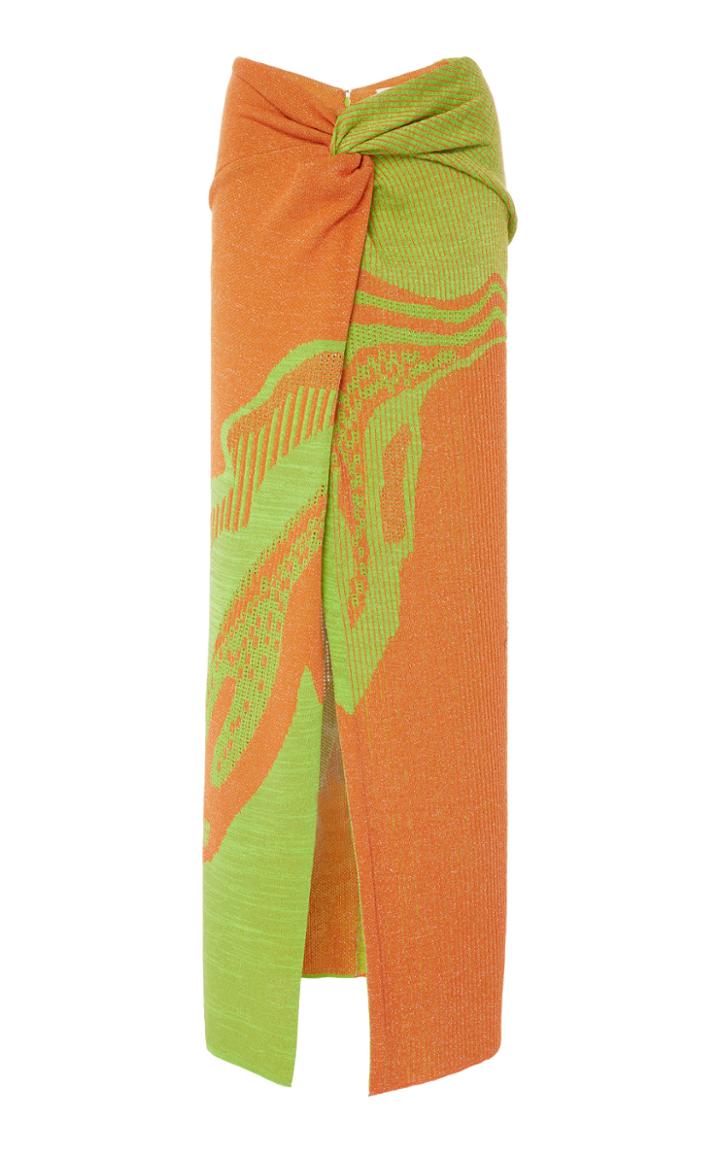 Moda Operandi Peter Pilotto Jaquard Wrap-detail Lurex Skirt Size: Xs