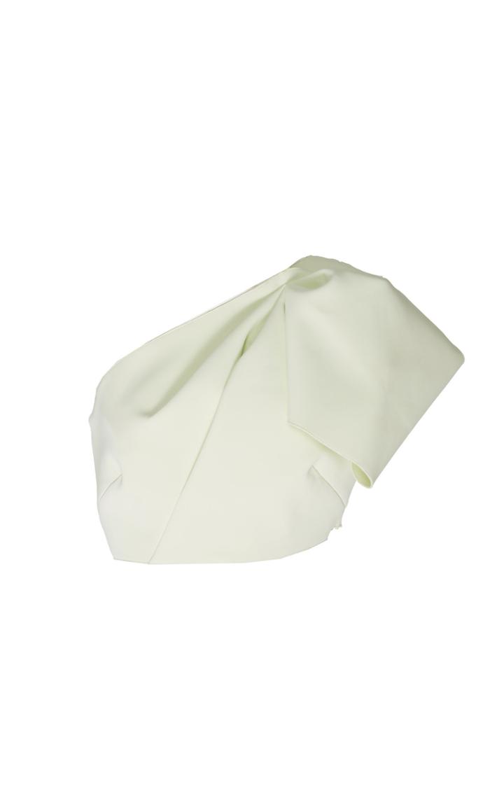 Acler Mancroft One-shoulder Cropped Crepe Top Size: 2