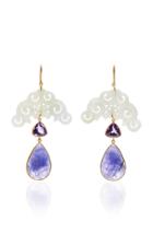 Bahina One-of-a-kind Jade And Tanzanite Drop Earrings