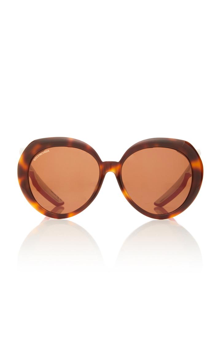 Moda Operandi Balenciaga Hybrid Acetate Oversized Round-frame Sunglasses