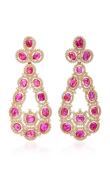 Amrapali One-of-a-kind Diamond And Ruby Drop Earrings