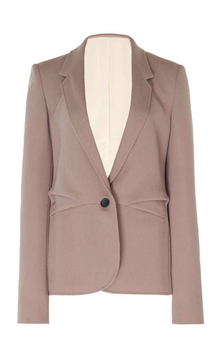 Roland Mouret Cherro Wool Crepe Notched Lapel Blazer