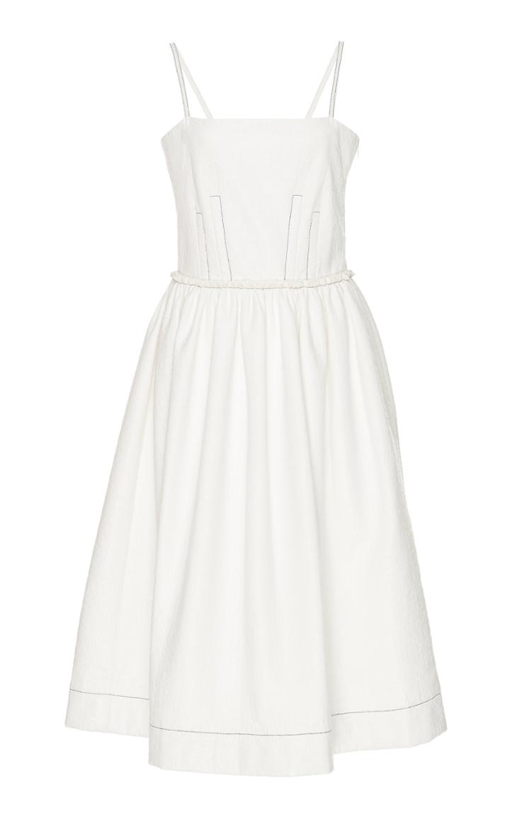 Marni Sleeveless Woven Cotton Midi Dress