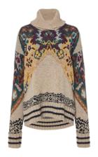 Etro Oversized Printed Wool-blend Sweater