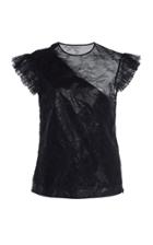 Philosophy Di Lorenzo Serafini Lace-trimmed Sleeveless Lame Top