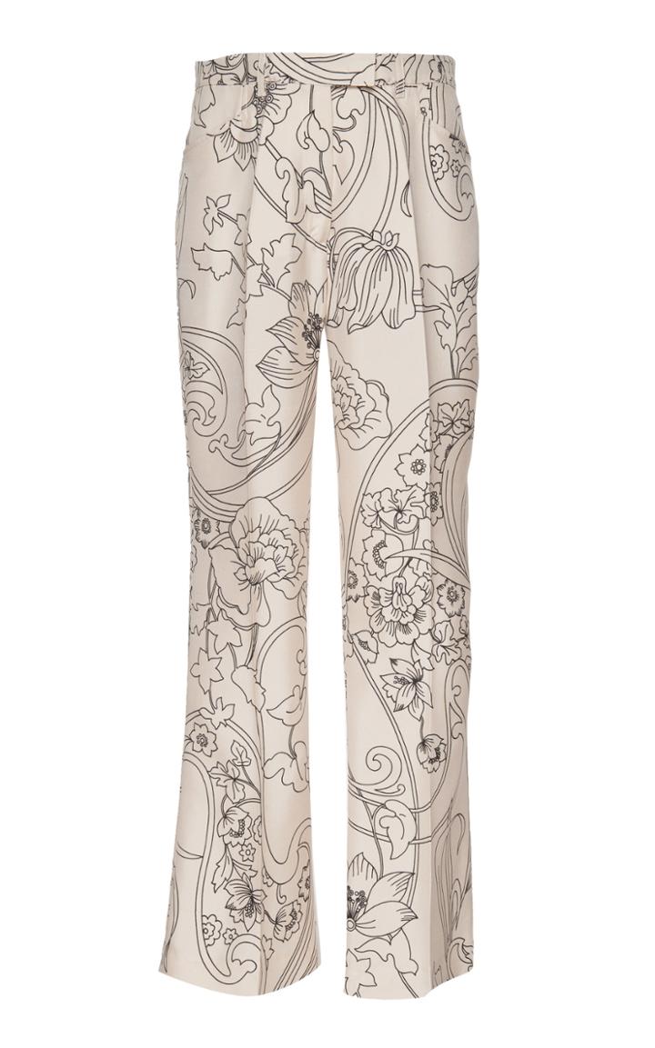Etro Mid-rise Silk Straight-leg Pants