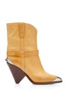 Isabel Marant Lamsy Leather Cap-toe Ankle Boots
