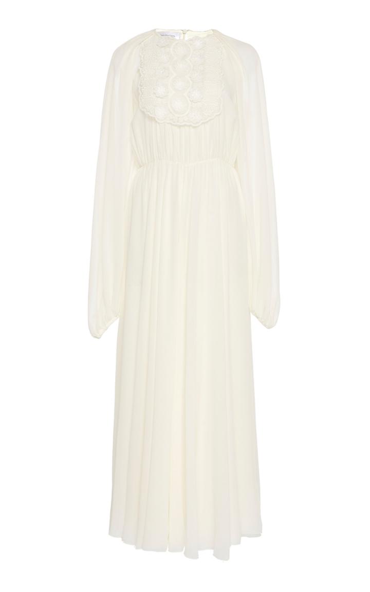 Giambattista Valli Ruffled-trim Silk Maxi Dress