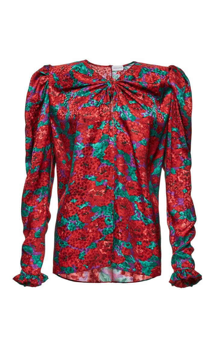 Magda Butrym Caserta Floral Puff-sleeve Blouse