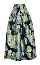 Adam Lippes Pleated Jacquard Ball Skirt