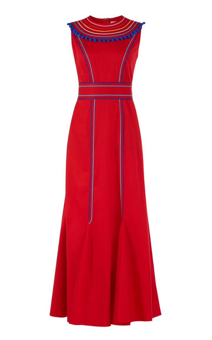 Yanina Demi Couture Sleeveless Floor Length Cotton Dress