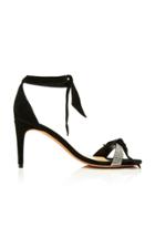 Alexandre Birman Clarita Crystal And Bow-embellished Suede Sandals