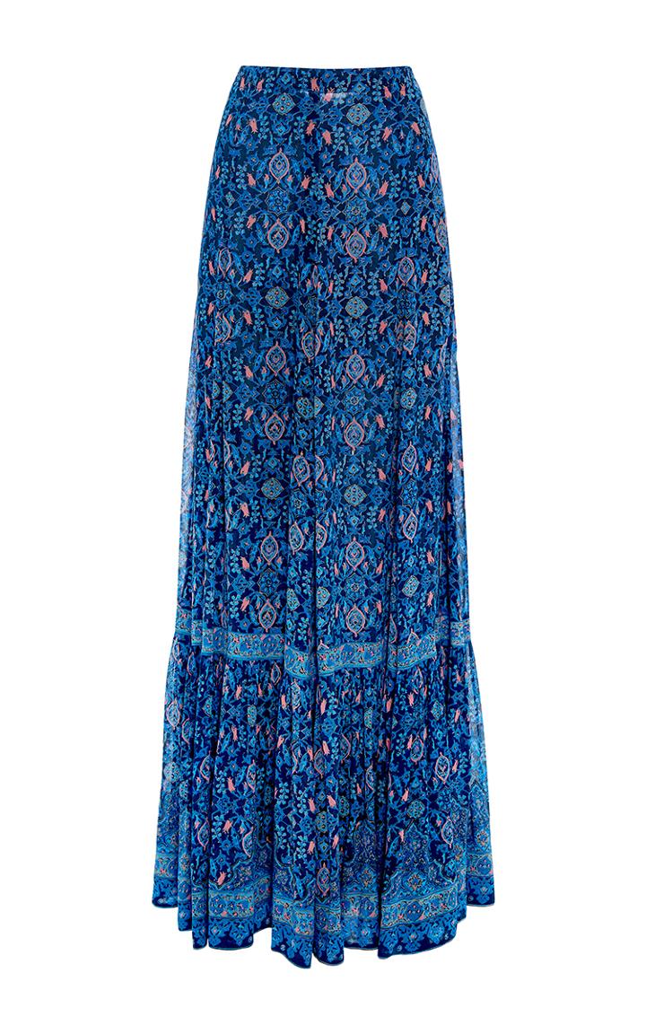 Talitha Maharaja Print Frill Skirt