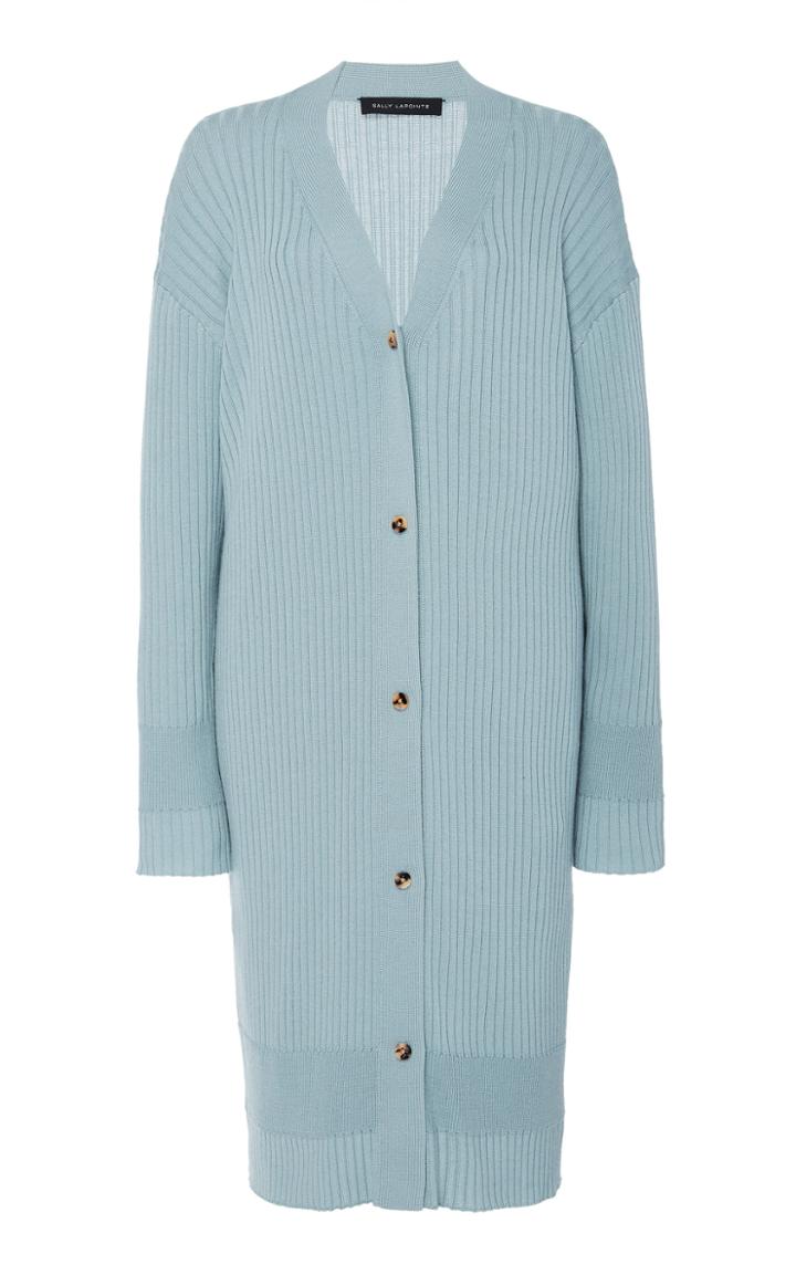 Sally Lapointe Ribbed Cashmere-blend Cardigan