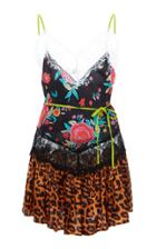 Moda Operandi Attico Multi-print Leavers Lace Crepe Dress Size: 38