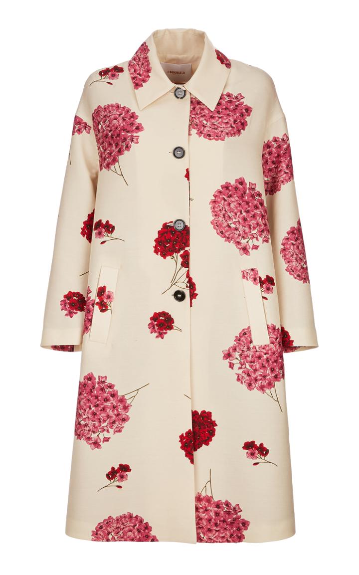 Moda Operandi La Doublej Printed Wool-blend Coat