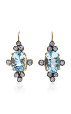 Montse Esteve 18k Gold Aquamarine And Diamond Earrings