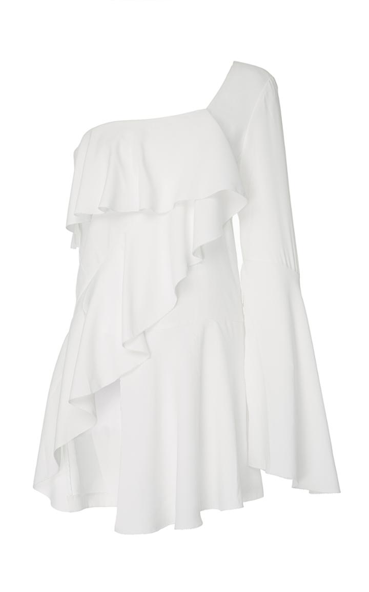 Goen.j One Shoulder Ruffle-trimmed Top