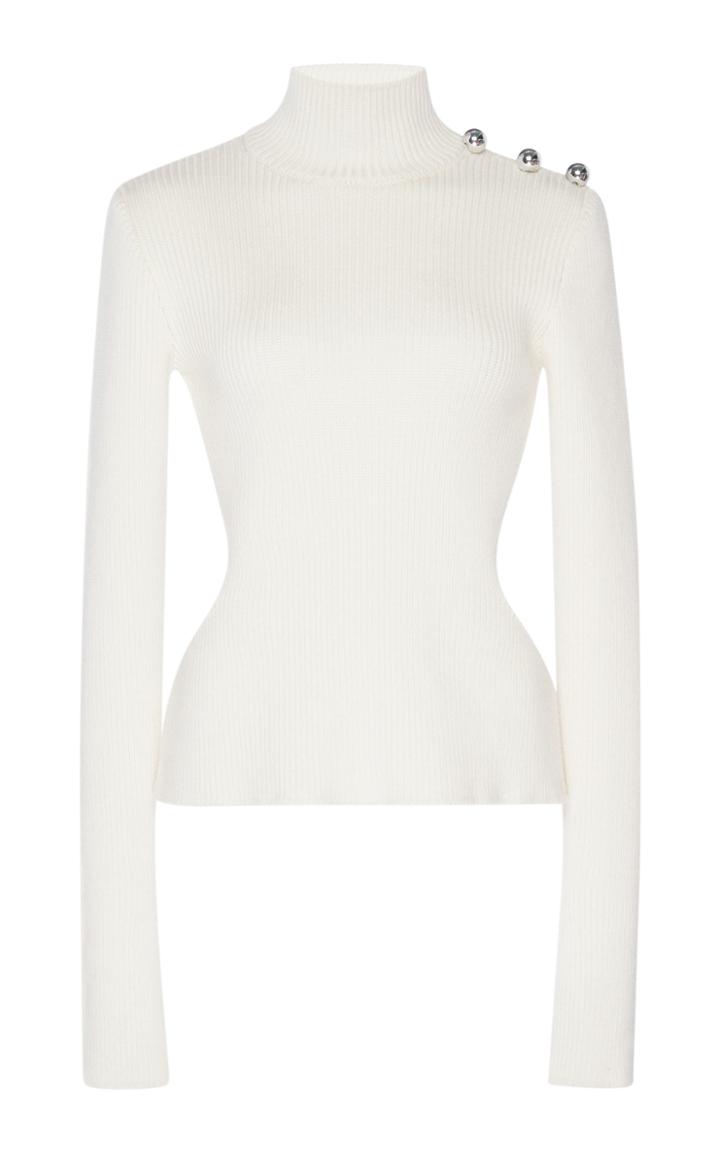 David Koma Rib Knit Cutout Sweater
