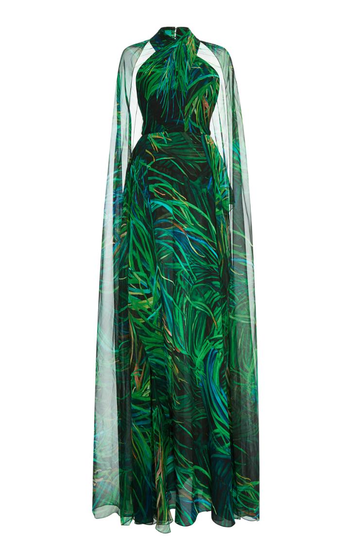 Elie Saab Printed Halter Gown
