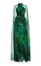 Elie Saab Printed Halter Gown