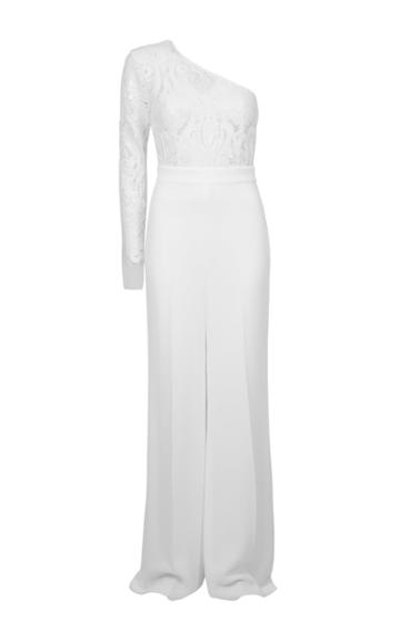 Carla Zampatti One Shoulder Lace Jumpsuit