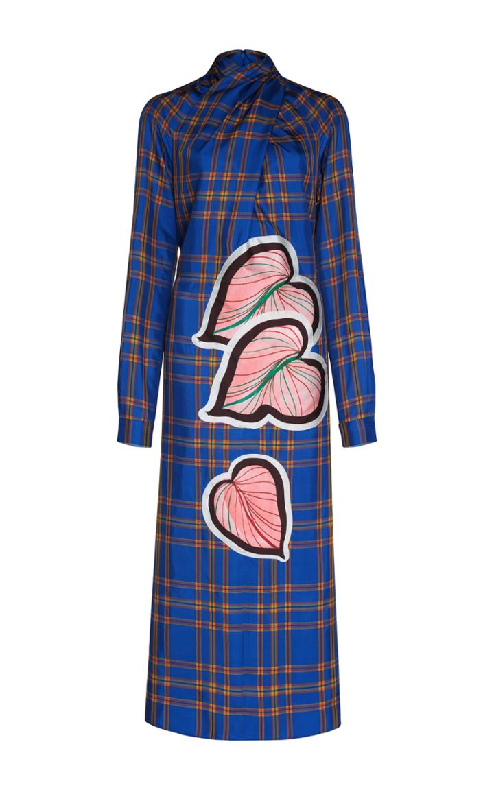 Marco De Vincenzo Leave Crossed Neck Dress
