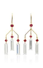 Yi Collection 18k Gold, Ruby And Topaz Earrings