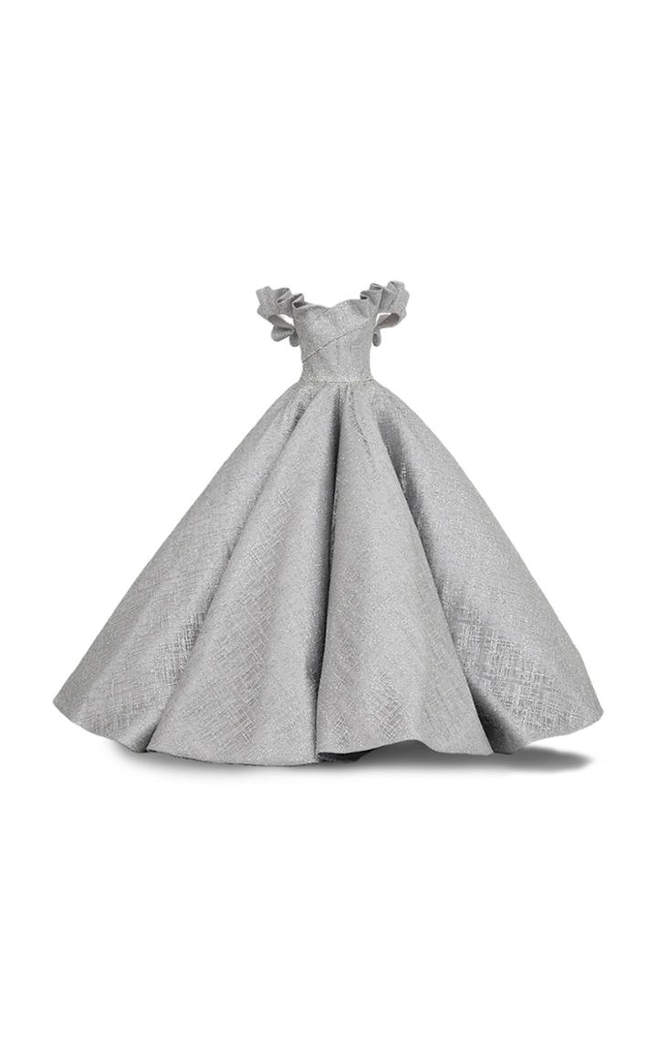 Mark Bumgarner Elle Glitter Tulle Ballgown