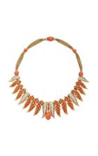 Eleuteri Retro Coral And Diamond Necklace