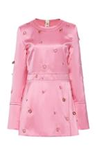 Marni Embellished Satin Long Sleeve Blouse