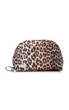 Ganni Leopard-print Shell Cosmetics Case