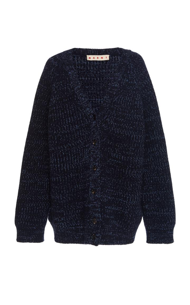 Marni Virgin Wool Chunky Woven Cardigan