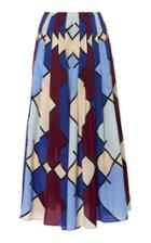 Emilia Wickstead Richie Abstract-patterned Silk Midi Skirt