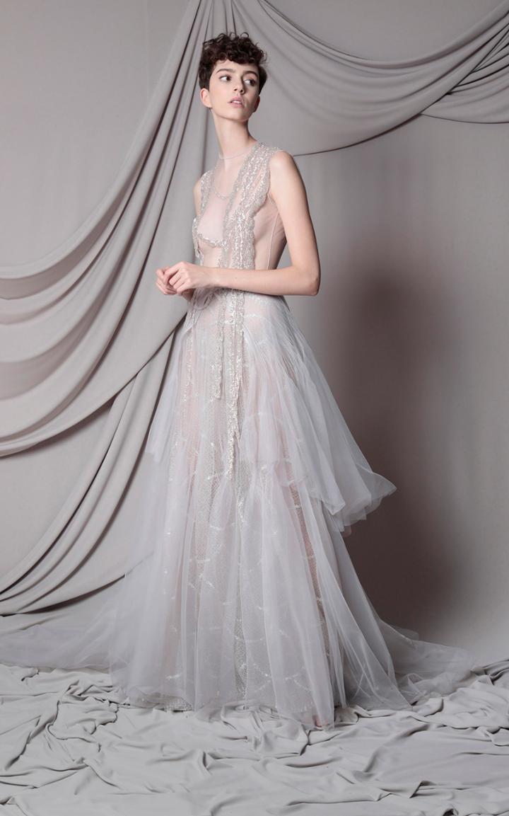 Moda Operandi Marco & Maria Peplum And Pleated Lace Gown Size: 0