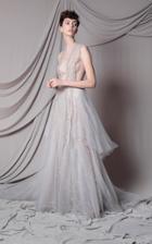 Moda Operandi Marco & Maria Peplum And Pleated Lace Gown Size: 0