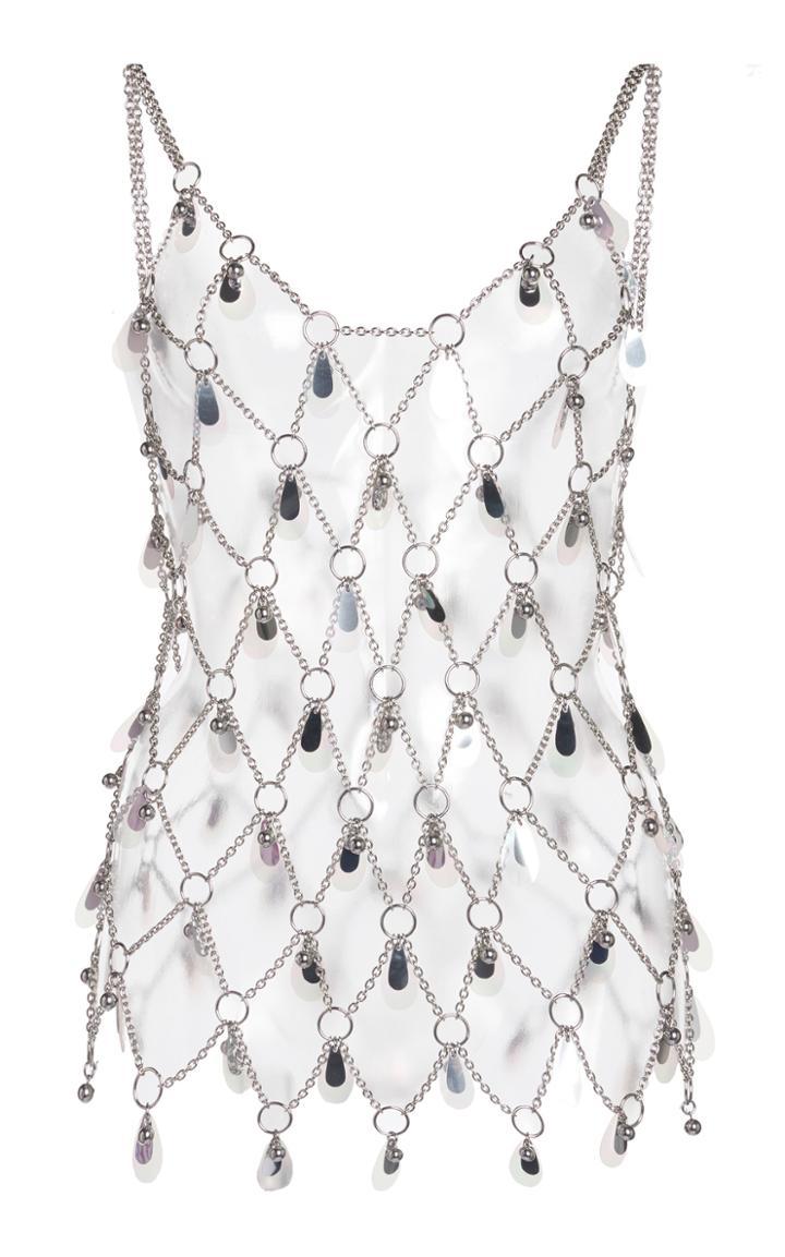Moda Operandi Paco Rabanne Chain-link Embellished Metal Tank Top