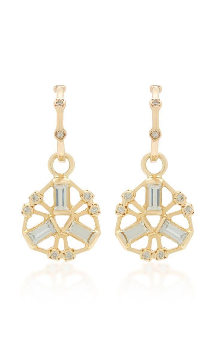 Scosha Kaleidoscope 10k Gold, Diamond And Sapphire Earrings