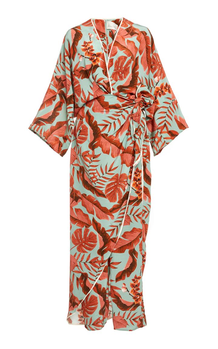 Johanna Ortiz M'o Exclusive Tropical Amazonia Crepe De Chine Jumpsuit