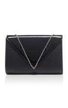 Alessandra Rich Patent Leather Envelope Bag With Crystal Detail