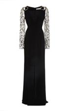 Elizabeth Kennedy Embroidered Long Sleeve Gown