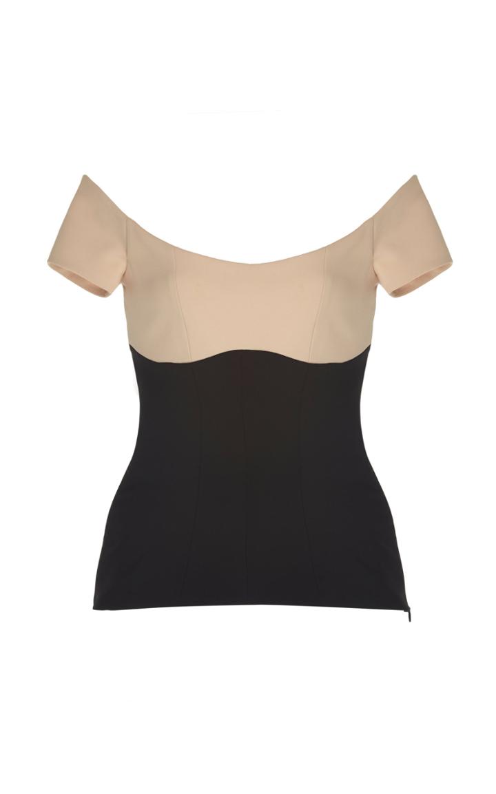 Moda Operandi A.w.a.k.e. Mode Colorblocked Cold Shoulder Top Size: 34