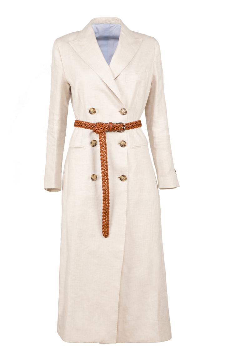 Giuliva Rose Double Breasted Linen Coat
