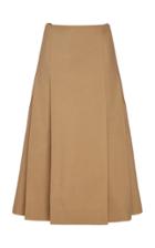Moda Operandi Victoria Beckham Pleated Cotton-blend Skirt Size: 6