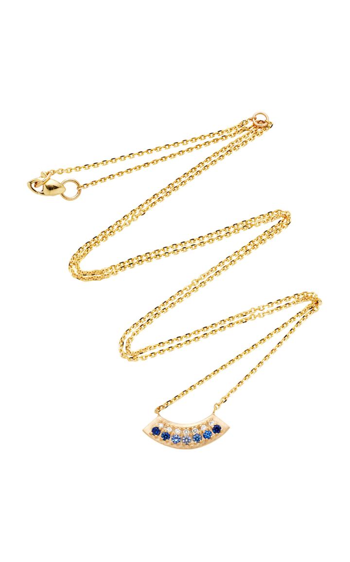 Michelle Fantaci Sensu Sapphire Fan Necklace