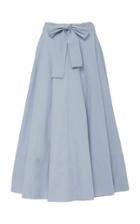 Co Draped Cotton-poplin Skirt