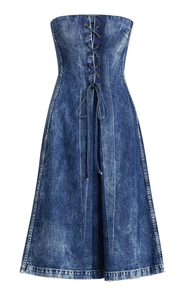 Ralph Lauren Esmee Denim Strapless Dress
